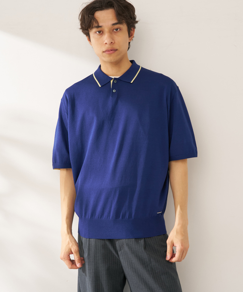 B.C STOCK（ベーセーストック）の「ANTS & ELEPHANTS / アンツアンドエレファンツ レイカンポロ（ニット/セーター・メンズ・グレー/アイボリー/ネイビー/イエロー・MEDIUM/LARGE）」の15枚目の写真