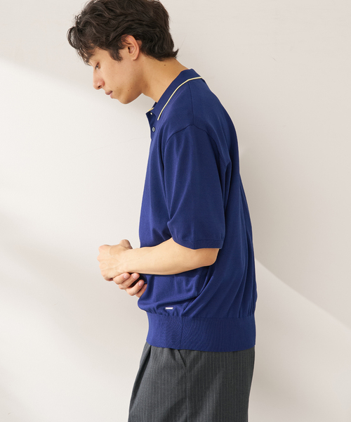 B.C STOCK（ベーセーストック）の「ANTS & ELEPHANTS / アンツアンドエレファンツ レイカンポロ（ニット/セーター・メンズ・グレー/アイボリー/ネイビー/イエロー・MEDIUM/LARGE）」の17枚目の写真