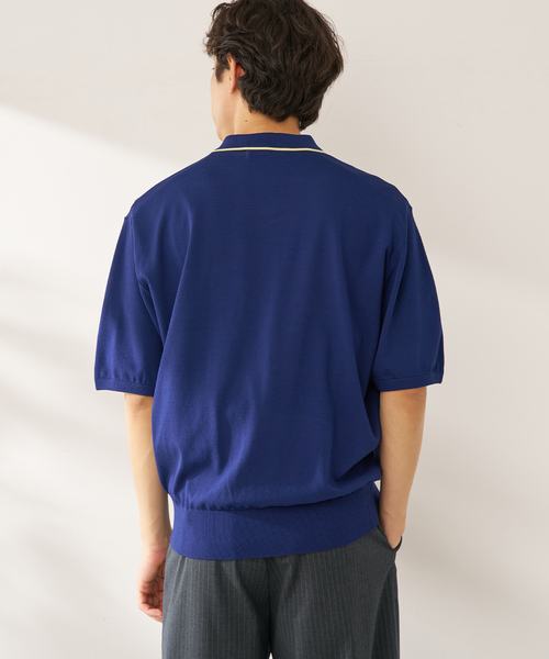 B.C STOCK（ベーセーストック）の「ANTS & ELEPHANTS / アンツアンドエレファンツ レイカンポロ（ニット/セーター・メンズ・グレー/アイボリー/ネイビー/イエロー・MEDIUM/LARGE）」の18枚目の写真
