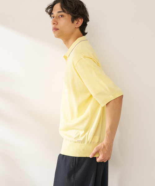 B.C STOCK（ベーセーストック）の「ANTS & ELEPHANTS / アンツアンドエレファンツ レイカンポロ（ニット/セーター・メンズ・グレー/アイボリー/ネイビー/イエロー・MEDIUM/LARGE）」の21枚目の写真