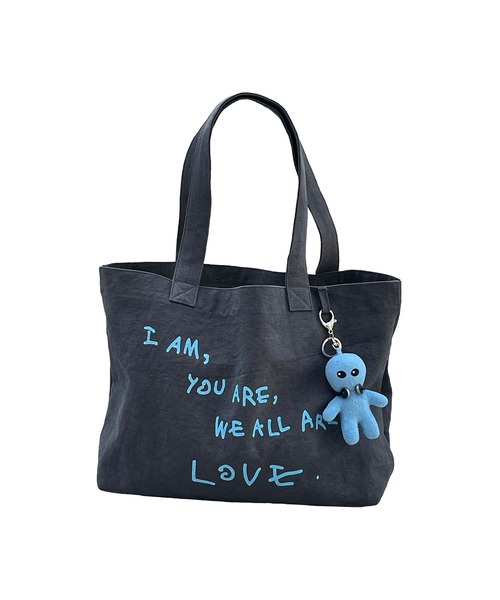 BLUELUE（ブルール）の「「BLUELUE / ブルールー」LOVE BIG トートバッグ（トートバッグ・レディース・チャコールグレー/ピンク/ライトグリーン/レモンイエロー/ブルー・FREE）」の12枚目の写真