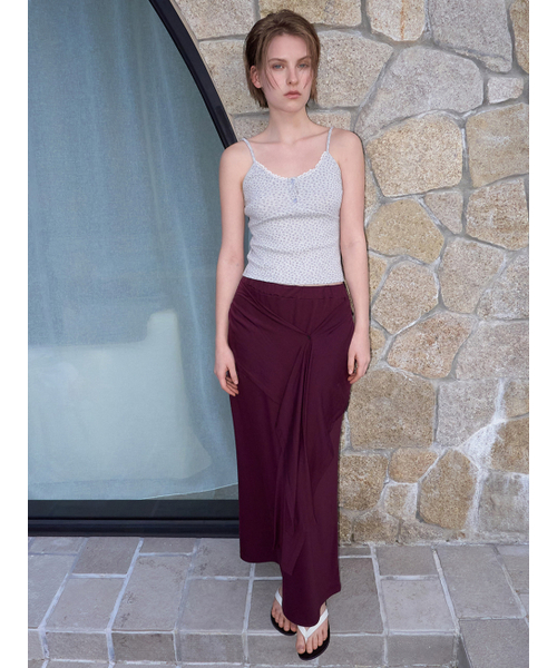ETMON(エトモン)の「2-Way Tie Long Skirt, Wine(スカート・レディース・その他・F)」の3枚目の写真