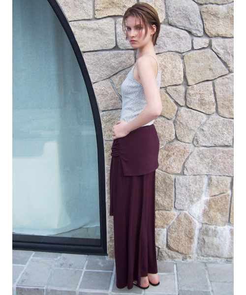 ETMON(エトモン)の「2-Way Tie Long Skirt, Wine(スカート・レディース・その他・F)」の5枚目の写真