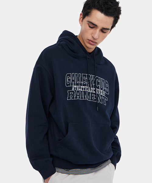 RAIMENT(レイメント)の「ギャラリークラブアーチ刺繍フードパーカー_ネイビー(パーカー・メンズ・その他・SMALL/MEDIUM/LARGE)」の2枚目の写真