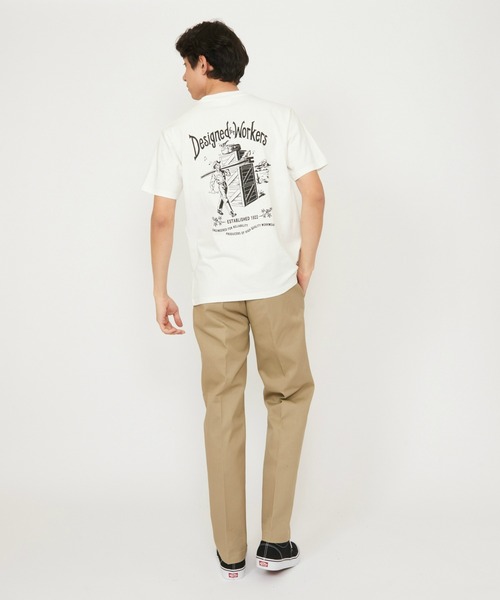 Dickies(ディッキーズ)の「Dickies/ディッキーズ グラフィックTシャツ 半袖(Worker)(Tシャツ/カットソー・メンズ・ブラック/ホワイト/オレンジ・MEDIUM/LARGE)」の5枚目の写真