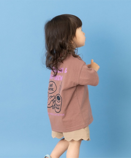 and D. petit main（アンドディープティマイン）の「【綿100】【365D.】YUMMY半袖Tシャツ（Tシャツ/カットソー・キッズ・チャコール/イエロー/オートミール/ブラウン・120cm/140cm/100cm/90cm/110cm/130cm）」の14枚目の写真