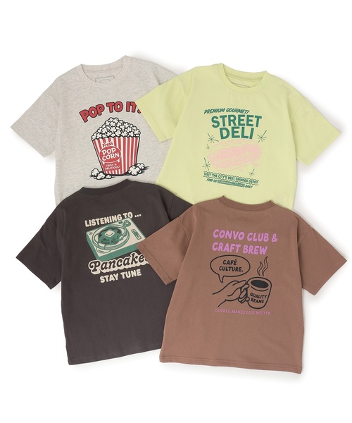 and D. petit main（アンドディープティマイン）の「【綿100】【365D.】YUMMY半袖Tシャツ（Tシャツ/カットソー・キッズ・チャコール/イエロー/オートミール/ブラウン・120cm/140cm/100cm/90cm/110cm/130cm）」の9枚目の写真