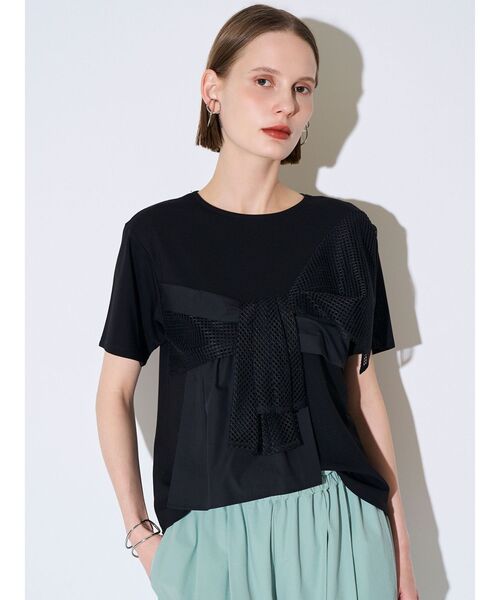 ELENDEEK(エレンディーク)の「DOCKING BUSTIER CS(Tシャツ/カットソー・レディース・ブラック/オフホワイト・FREE)」の11枚目の写真