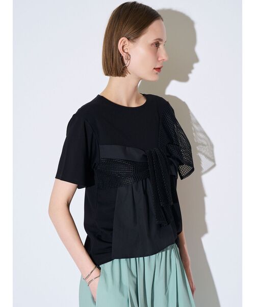 ELENDEEK(エレンディーク)の「DOCKING BUSTIER CS(Tシャツ/カットソー・レディース・ブラック/オフホワイト・FREE)」の12枚目の写真