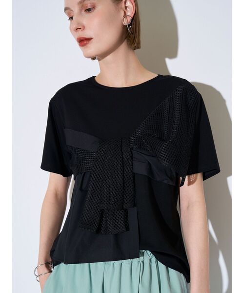 ELENDEEK(エレンディーク)の「DOCKING BUSTIER CS(Tシャツ/カットソー・レディース・ブラック/オフホワイト・FREE)」の14枚目の写真