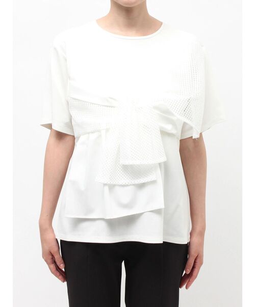 ELENDEEK(エレンディーク)の「DOCKING BUSTIER CS(Tシャツ/カットソー・レディース・ブラック/オフホワイト・FREE)」の18枚目の写真