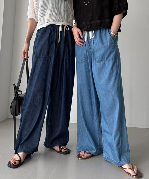 LBC（エルビーシー）の「ライトオンスデニムイージーパンツ（その他パンツ・レディース・ブラック/ライトブルー/ネイビー・L/M）」の15枚目の写真
