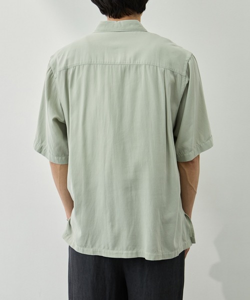 ATON(エイトン)の「【ATON/エイトン】COTTON SILK VIERA LOOSE FIT HALF SLEEVE SHIRT(シャツ/ブラウス・メンズ・ネイビー/グリーン・2/4/6)」の18枚目の写真