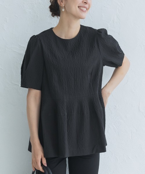Sono(ソーノ)の「【SONO/ソーノ】グリッドチェック ポタリーブラウス(シャツ/ブラウス・レディース・ブラック/ホワイト・F)」の15枚目の写真