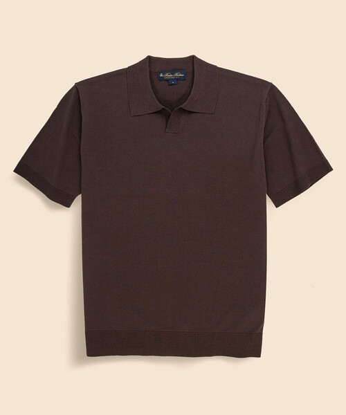 BROOKS BROTHERS(ブルックスブラザーズ)の「ギマコットン ジョニーカラー ポロセーター(ニット/セーター・メンズ・グリーン/ブラウン/ホワイト/ネイビー・X-LARGE/LARGE/MEDIUM/SMALL)」の3枚目の写真