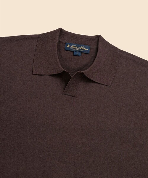 BROOKS BROTHERS(ブルックスブラザーズ)の「ギマコットン ジョニーカラー ポロセーター(ニット/セーター・メンズ・グリーン/ブラウン/ホワイト/ネイビー・X-LARGE/LARGE/MEDIUM/SMALL)」の7枚目の写真