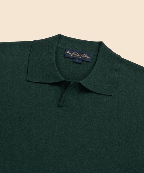 BROOKS BROTHERS(ブルックスブラザーズ)の「ギマコットン ジョニーカラー ポロセーター(ニット/セーター・メンズ・グリーン/ブラウン/ホワイト/ネイビー・X-LARGE/LARGE/MEDIUM/SMALL)」の6枚目の写真