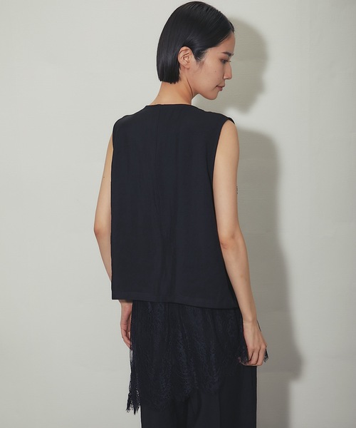 SMILE ORCHID(スマイルオーキッド)の「リネン混ジレ&ワイドパンツ2点セットアップ(つなぎ/オールインワン・レディース・カーキ/ブラック・M)」の22枚目の写真