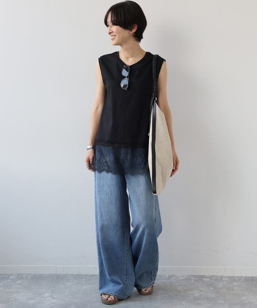 レースヘムノースリーブ（Tシャツ/カットソー）｜JOURNAL STANDARD