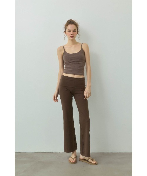 ALEXIA STAM(アリシアスタン)の「Turn-up Waist Flared Pants /ターンアップウエストパンツ(その他パンツ・レディース・ブラウン/ブラック/グレイッシュベージュ・M/S/L)」の3枚目の写真