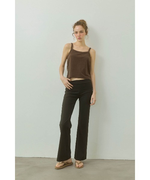 ALEXIA STAM(アリシアスタン)の「Turn-up Waist Flared Pants /ターンアップウエストパンツ(その他パンツ・レディース・ブラウン/ブラック/グレイッシュベージュ・M/S/L)」の4枚目の写真