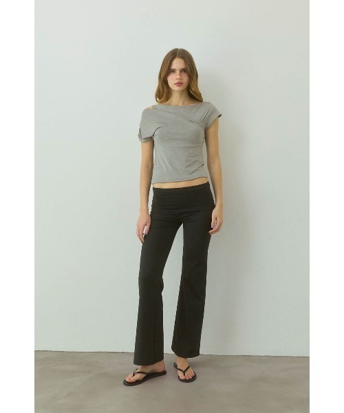 ALEXIA STAM(アリシアスタン)の「Turn-up Waist Flared Pants /ターンアップウエストパンツ(その他パンツ・レディース・ブラウン/ブラック/グレイッシュベージュ・M/S/L)」の5枚目の写真