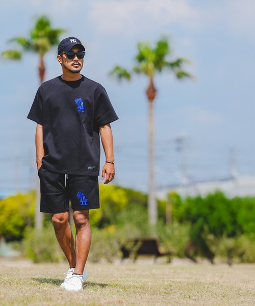 adamsJUGGLER（アダムスジャグラー）の「RTEGパームツリーLAティー（Tシャツ/カットソー・メンズ・グレー/ブルー/ブラック/ホワイト・S/L/M/XL）」の6枚目の写真