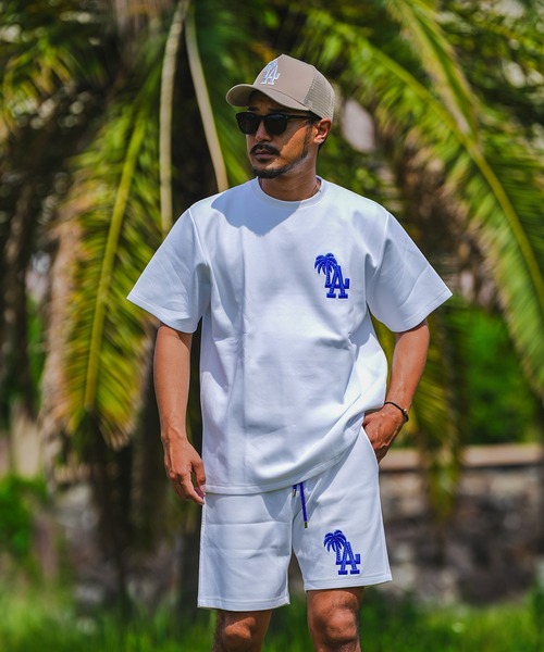 adamsJUGGLER（アダムスジャグラー）の「RTEGパームツリーLAティー（Tシャツ/カットソー・メンズ・グレー/ブルー/ブラック/ホワイト・S/L/M/XL）」の13枚目の写真