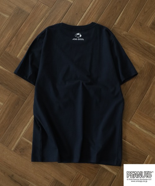 PEANUTS（ピーナッツ）の「PEANUTS JOE COOL柄サガラ刺繍天竺半袖Tシャツ（Tシャツ/カットソー・メンズ・ネイビー/オフホワイト/ライトパープル・L/M/LL）」の7枚目の写真