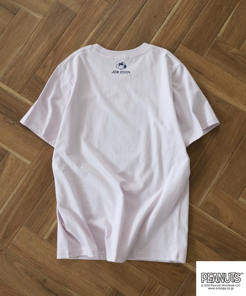 PEANUTS（ピーナッツ）の「PEANUTS JOE COOL柄サガラ刺繍天竺半袖Tシャツ（Tシャツ/カットソー・メンズ・ネイビー/オフホワイト/ライトパープル・L/M/LL）」の12枚目の写真