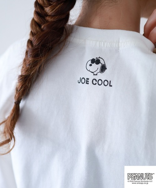 PEANUTS（ピーナッツ）の「PEANUTS JOE COOL柄サガラ刺繍天竺半袖Tシャツ（Tシャツ/カットソー・メンズ・ネイビー/オフホワイト/ライトパープル・L/M/LL）」の22枚目の写真