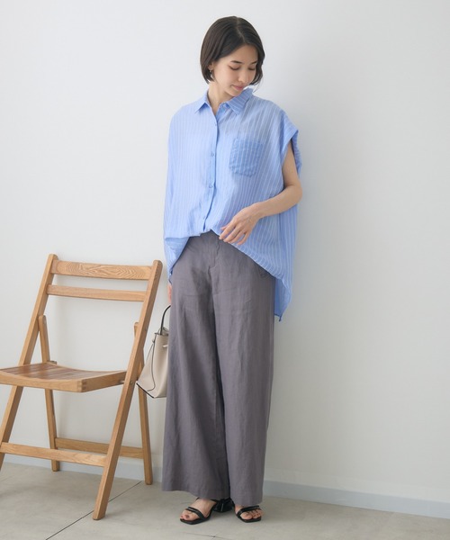 KATHARINE ROSS(キャサリンロス)の「フレンチリネンワイドパンツ(その他パンツ・レディース・ブラック/グレー・MEDIUM/LARGE)」の12枚目の写真