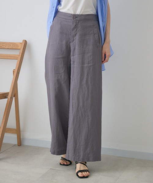 KATHARINE ROSS(キャサリンロス)の「フレンチリネンワイドパンツ(その他パンツ・レディース・ブラック/グレー・MEDIUM/LARGE)」の5枚目の写真