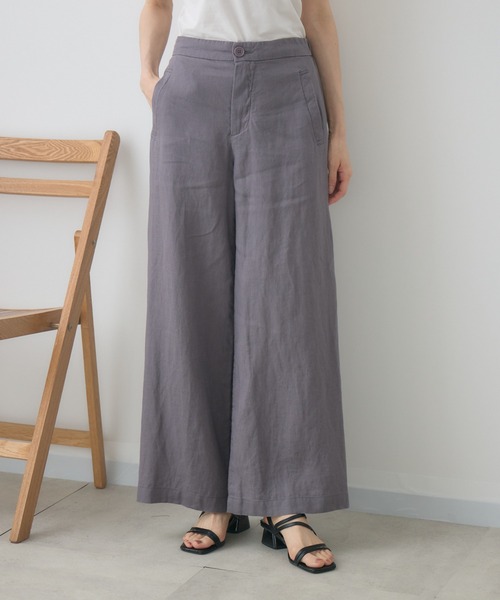 KATHARINE ROSS(キャサリンロス)の「フレンチリネンワイドパンツ(その他パンツ・レディース・ブラック/グレー・MEDIUM/LARGE)」の6枚目の写真