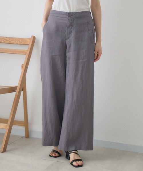 KATHARINE ROSS(キャサリンロス)の「フレンチリネンワイドパンツ(その他パンツ・レディース・ブラック/グレー・MEDIUM/LARGE)」の7枚目の写真