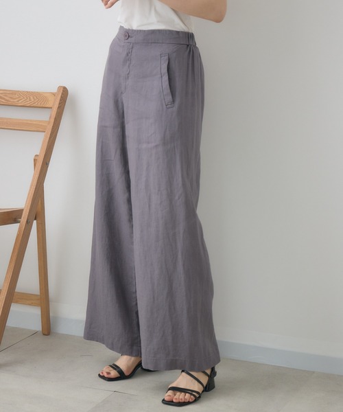 KATHARINE ROSS(キャサリンロス)の「フレンチリネンワイドパンツ(その他パンツ・レディース・ブラック/グレー・MEDIUM/LARGE)」の8枚目の写真