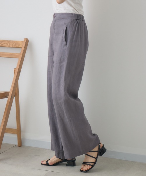 KATHARINE ROSS(キャサリンロス)の「フレンチリネンワイドパンツ(その他パンツ・レディース・ブラック/グレー・MEDIUM/LARGE)」の9枚目の写真