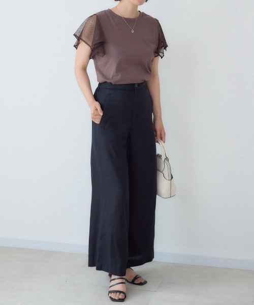 KATHARINE ROSS(キャサリンロス)の「フレンチリネンワイドパンツ(その他パンツ・レディース・ブラック/グレー・MEDIUM/LARGE)」の3枚目の写真