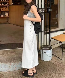YUGA_YGMC Korean-style Denim overall dress