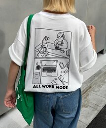 CIAOPANIC TYPY | 【ユニセックス】OJISAN刺繍バックプリントワッフルTEE(Tシャツ/カットソー)