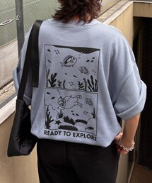 CIAOPANIC TYPY | 【ユニセックス】OJISAN刺繍バックプリントワッフルTEE(Tシャツ/カットソー)