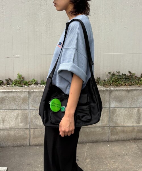 CIAOPANIC TYPY（チャオパニックティピー）の「【ユニセックス】OJISAN刺繍バックプリントワッフルTEE（Tシャツ/カットソー・レディース・チャコールグレー/ライトグレー/オフホワイト/サックスブルー・LARGE/MEDIUM）」の19枚目の写真