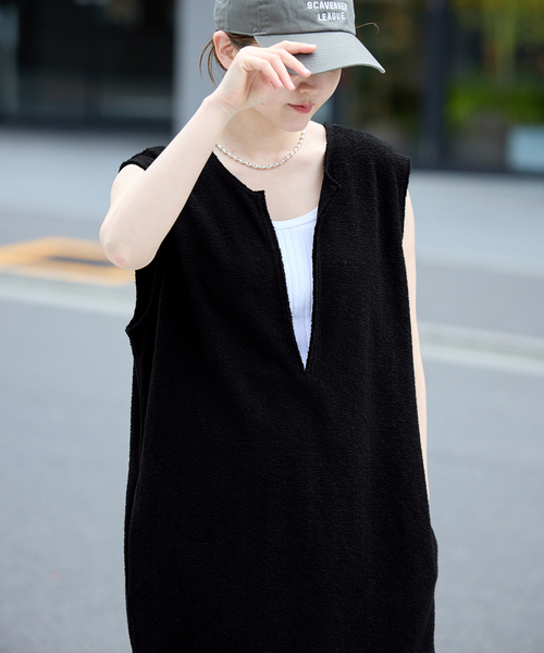 PROTAGONISTA(プロタゴニスタ)の「PROTAGONISTA/プロタゴニスタ 別注 NSワンピース 25SS-OP-09(ワンピース・レディース・ブラック/カーキ・FREE)」の17枚目の写真