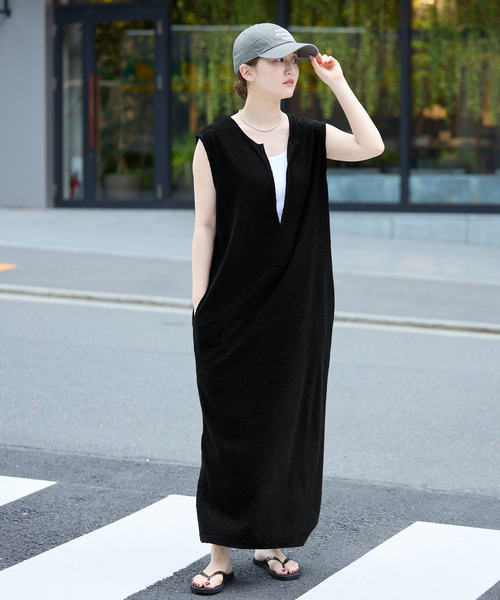 PROTAGONISTA(プロタゴニスタ)の「PROTAGONISTA/プロタゴニスタ 別注 NSワンピース 25SS-OP-09(ワンピース・レディース・ブラック/カーキ・FREE)」の18枚目の写真
