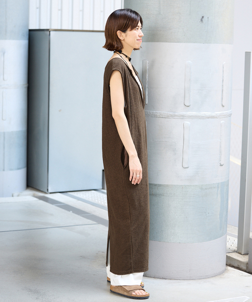 PROTAGONISTA(プロタゴニスタ)の「PROTAGONISTA/プロタゴニスタ 別注 NSワンピース 25SS-OP-09(ワンピース・レディース・ブラック/カーキ・FREE)」の7枚目の写真