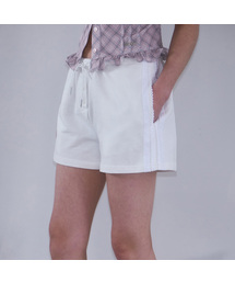 Lace Track Shorts [White]