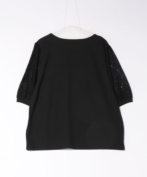 GOLDJAPAN(ゴールドジャパン)の「レース袖切り替えVネックリブトップス【大きいサイズ対応】(Tシャツ/カットソー・レディース・レッド/ホワイト/ブラック・4L/3L/LL/5L)」の18枚目の写真