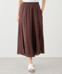 麻調シアースパンパネルパンツ