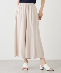麻調シアースパンパネルパンツ