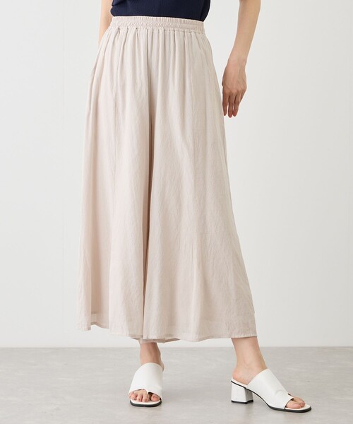 Jayro（ジャイロ）の「麻調シアースパンパネルパンツ（その他パンツ・レディース・ブラック/ベージュ/ブルー系その他4/ダークブラウン・FREE）」の4枚目の写真